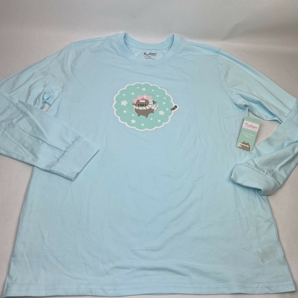 NWT Pusheen Holiday Wreath Hat Scarf Long Sleeve Shirt Winter 2021 Box 3XL
